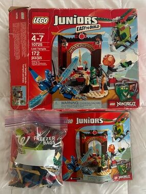 LEGO Juniors Ninjago Lost Temple (10725) Open Box Instruction Manual No Figures